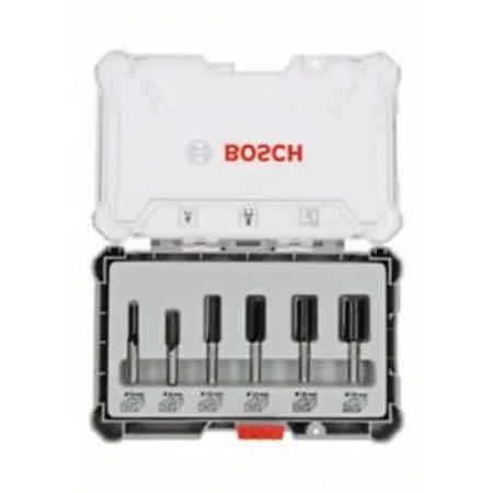 Bosch 6 Pcs Straight Router Bit Set, 6 mm