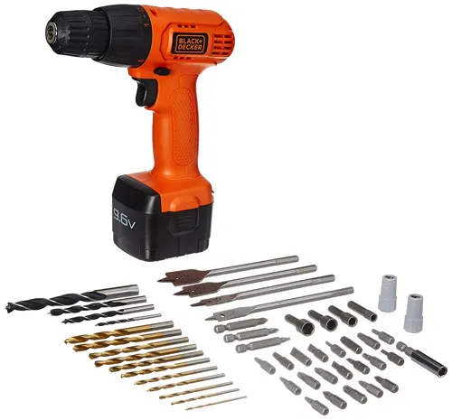 Black & Decker 9.6V Nicad Drill With 50 Accessories