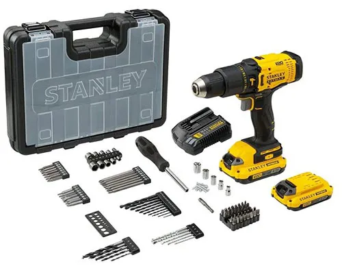 Stanley BR Hammer Drill Kit with 100 pcs - 20V Cordless