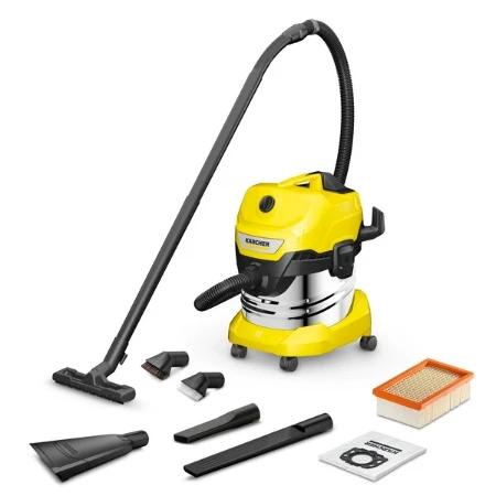 Kaercher 20 L Stainless Steel Vacuum Cleaner WD 4 S V-20/6/22 CAR (YSY) *EU with 6 m Cord